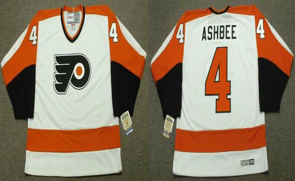 2019 Men Philadelphia Flyers 4 Ashbee White CCM NHL jerseys